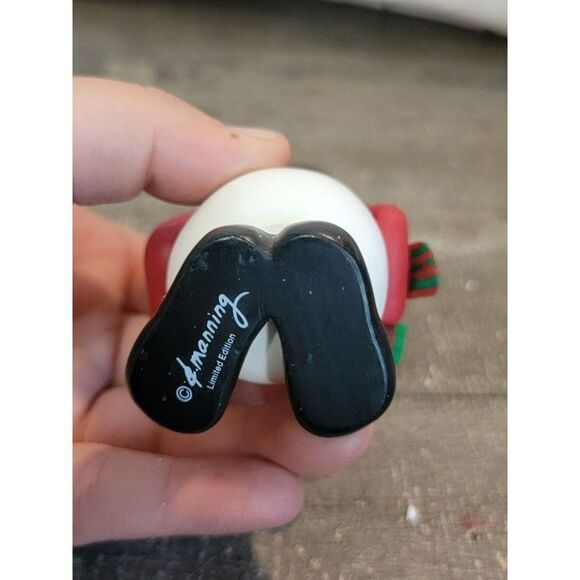 Cool snowman sunglasses pipe ornament Xmas Decor mistletoe - Picture 4 of 4